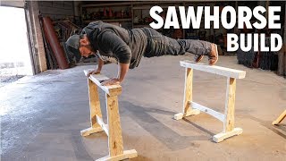 Woodworking Sawhorse  Skill Builder How To [upl. by Hepza]