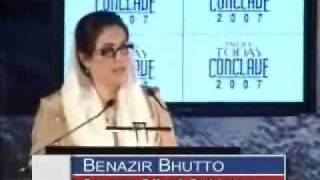 Benazir Bhutto speech at India Today Conclave 2007 [upl. by Nicolina]