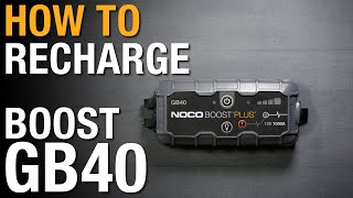 How to recharge your NOCO Boost GB40 [upl. by Pogue]