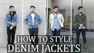 How To Style The Denim Jacket  Mens Fashion Outfit Ideas [upl. by Eetsim]