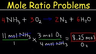 Stoichiometry Mole to Mole Conversions  Molar Ratio Practice Problems [upl. by Sola942]