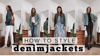 How To Style A Denim Jacket  13 Denim Jacket Outfit Ideas [upl. by Sheri]