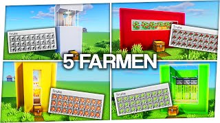 5 automatische Farmen in Minecraft einfach 🤯 [upl. by Wester663]