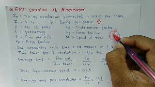 EMF Equation of Alternator [upl. by Cogan612]