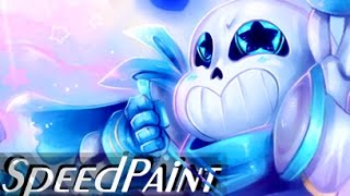 UNDERSWAP SANS Speedpaint Commission Undertale AU [upl. by Gizela]