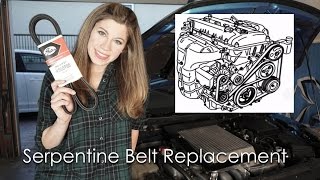 HOW TO REPLACE A SERPENTINE BELT [upl. by Eicul]