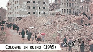 Colognes massive destruction after Operation Millenium filmed 1945 [upl. by Aset]