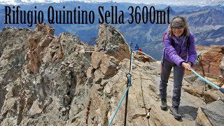 Salita al rifugio Quintino Sella al Felik mt 3600 [upl. by Attaynek]