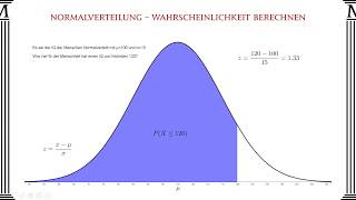 Normalverteilung Wahrscheinlichkeit berechnen  Mathago [upl. by Di]