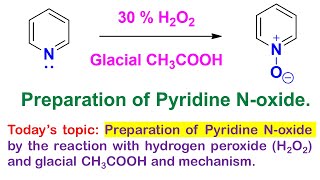 Pyridine Noxide Basic concept and preparation with complete mechanistic description [upl. by Arinaj531]