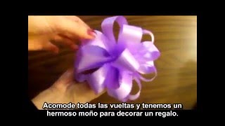 Cómo hacer un lazo o moño de regalo [upl. by Mosby230]