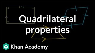 Quadrilateral properties  Perimeter area and volume  Geometry  Khan Academy [upl. by Cirdla]