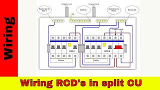 How to wire split consumer unit RCD wiring [upl. by Aikel]