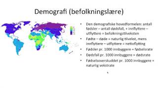 Geografi  Global befolkning og befolkningsutvikling [upl. by Colby]