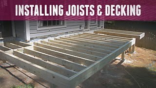 Installing Joists and Decking  DIY Network [upl. by Enelez]