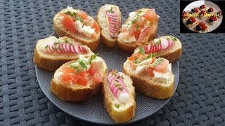 Tartines apéritives express  APERITIF DINATOIRE  LA BOITE A RECETTES [upl. by Oemac]