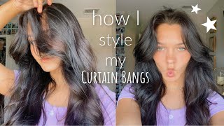 I got curtain bangs How do I style them [upl. by Nivled484]