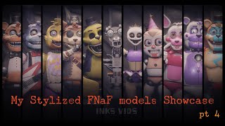 BlenderFNaF My stylized models Showcase pt 4 [upl. by Renwick]