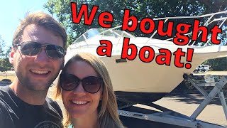 We Bought a Boat  Maxum 2400 SCR Tour [upl. by Ahsenwahs]