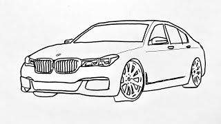 How To Draw Bmw Car Step By Step  Araba Çizimi Bmw [upl. by Norga]