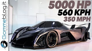 Devel Sixteen 5007 HP  WORLD FASTEST CAR  Top Speed 350 MPH [upl. by Hamehseer542]