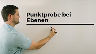 Punktprobe bei Ebenen in Koordinatenform Parameterform  Mathe by Daniel Jung [upl. by Ycaj]