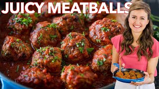 Juicy MEATBALL RECIPE  How to Cook Italian Meatballs [upl. by Cumine]