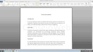 Como hacer un ensayo en word 2010 [upl. by Neron]