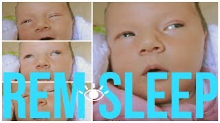 BABY REM SLEEP 👁👁 Strange Rapid Eye Movements While Sleeping 😱 Normal and Healthy Newborn 1 Week Old [upl. by Hannah]