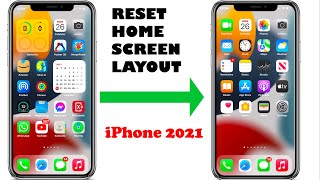 How to RESET Home Screen Layout on iPhone 2021 [upl. by Sherar]