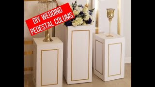 DIY Wedding Ceremony Pedestals Dollar Tree plinths  Wedding Aisle columns [upl. by Waltner252]