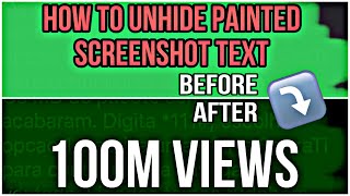 HOW TO UNHIDE PAINTED SCREENSHOT TEXT [upl. by Durand875]