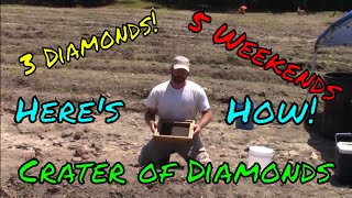 Success Finding Diamonds at the Crater of Diamonds State Park [upl. by Enyallij552]