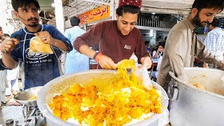 Street Food in Karachi  GOLDEN Chicken Biryani  HALEEM  Pakistani Street Food Tour of Karachi [upl. by Aislehc753]