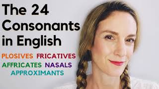 The 24 Consonant Sounds in English  English Phonology [upl. by Elsilrac972]