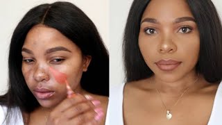 HOW TO COVER HYPERPIGMENTATION AND DARK SPOTS ON BROWN SKIN [upl. by Ahset]