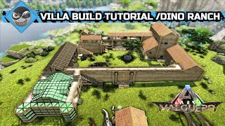 ARK Survival Evolved  How to Build a Large House with Dino Pen  Villa Base Design No Mods [upl. by Cirdes]