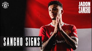 Jadon Sancho signs for Manchester United  New Signings 202122 [upl. by Fiel]