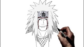 How to Draw Jiraya  Step by Step  Naruto [upl. by Ochs]