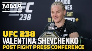 UFC 238 Valentina Shevchenko PostFight Press Conference  MMA Fighting [upl. by Ahsila174]