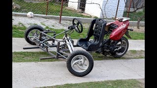 Homemade 3 WHEEL SCOOTER Baotian 50cc  PART 1 [upl. by Hornstein]