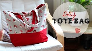 DIY Tote Bag  Beginners Sewing Tutorial [upl. by Ajnek769]