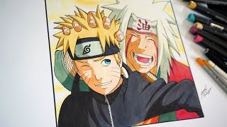 Drawing Naruto and Jiraiya ナルト [upl. by Tereb]