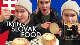 Trying Slovak Food  What I Ate in Bratislava Slovakia [upl. by Hedi]