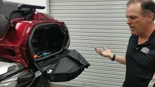 How to Fix Defective Left Saddlebag Door  2018 Honda GoldWing [upl. by Anirtik]