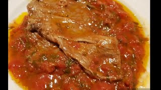 Carne alla pizzaiola  Ricetta Secondi piatti veloci  gluten free [upl. by Larine]