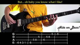 Chantilly lace The Big Bopper ― Bass cover with tabs and lyrics [upl. by Juditha791]