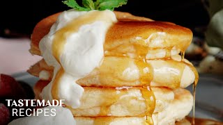 The Perfect Souffle Pancake Recipe  Tastemade [upl. by Stuppy]