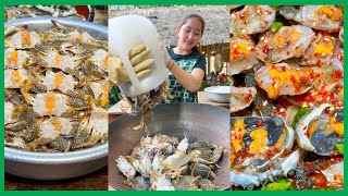 quotOcean Crab cooking for 3 recipesquot Mommy Chef Sros cook ocean crab spicy  Cooking with Sros [upl. by Akemej288]