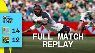 Fiji steal it from South Africa  Fiji v South Africa  Full Match Replay  Perth HSBC SVNS [upl. by Ecertak]